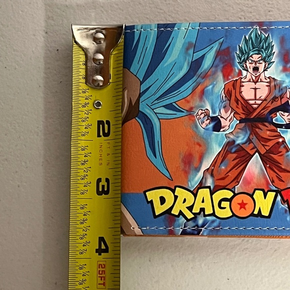 Dragonball Z Goku Powering Up Faux Leather Wallet Orange Blue - Picture 7 of 8